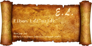 Eiben László névjegykártya